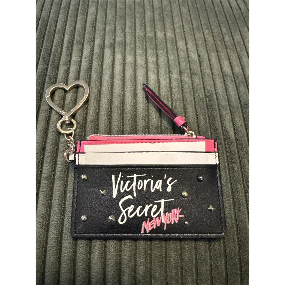 Victoria's Secret Pink ID Holder Wallet Lanyard Multi card bag‎ Love chain